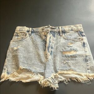 PacSun Light Blue Distressed Jean Shorts